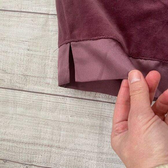 Sarah spencer intimates women M velour luxury pajama set mauve M - Picture 6 of 14